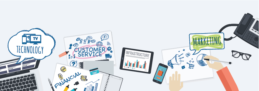 Business Management: online communication towards social CRM-illustration