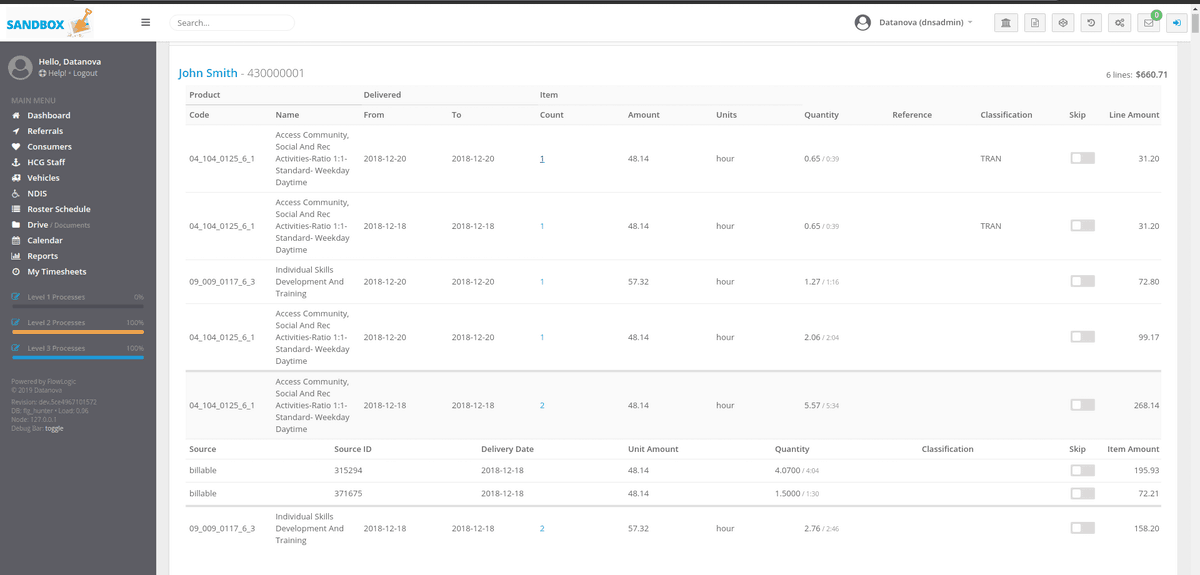 Bulk Payment Request Software for the NDIA Screen Shot